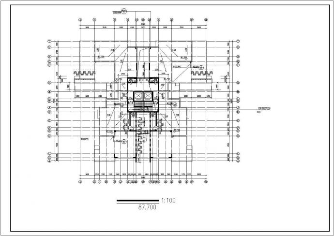 某小区占地670平米28层剪力墙结构住宅楼全套建筑设计CAD图纸_图1