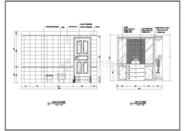 别墅设计_某两层别墅设计方案施工CAD图-图二