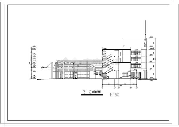 某地区4038平方米汽车客运站建筑cad图-图二