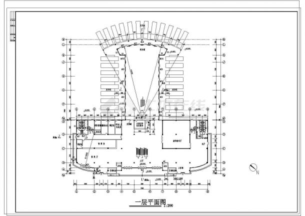 某地区二层汽车客运站建筑设计cad图-图二