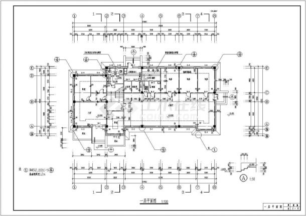 别墅设计_某两层度假村别墅建筑施工CAD图-图一