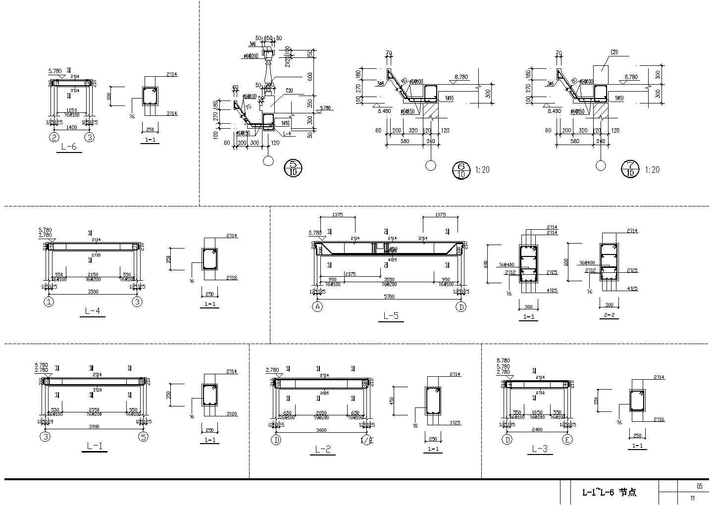 385平米三层砖混结构乡村别墅建筑+结构设计CAD图纸