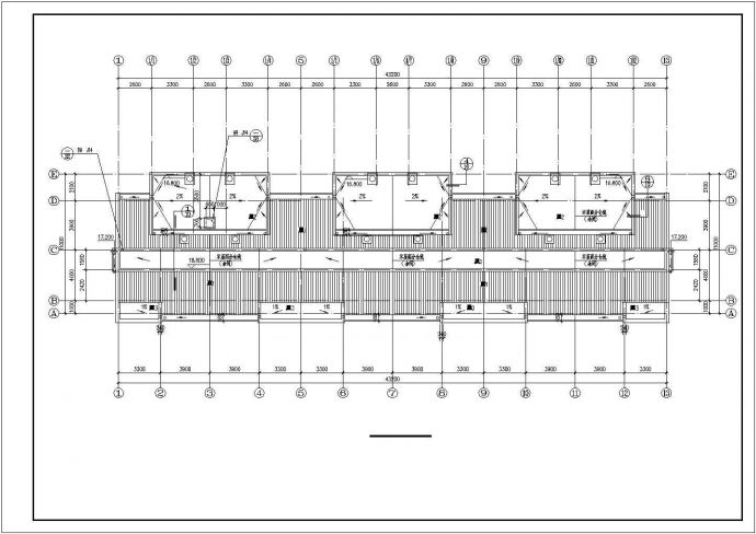 某小区4150平米6层砖混结构住宅楼建筑设计CAD图纸（不含车库层）_图1