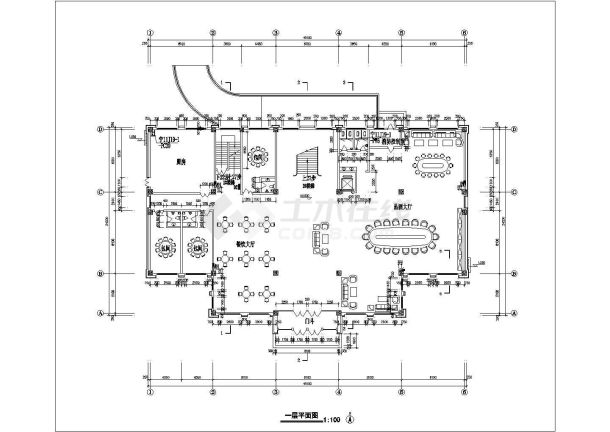 某三层欧式风格葡萄酒庄建筑设计cad施工图-图二