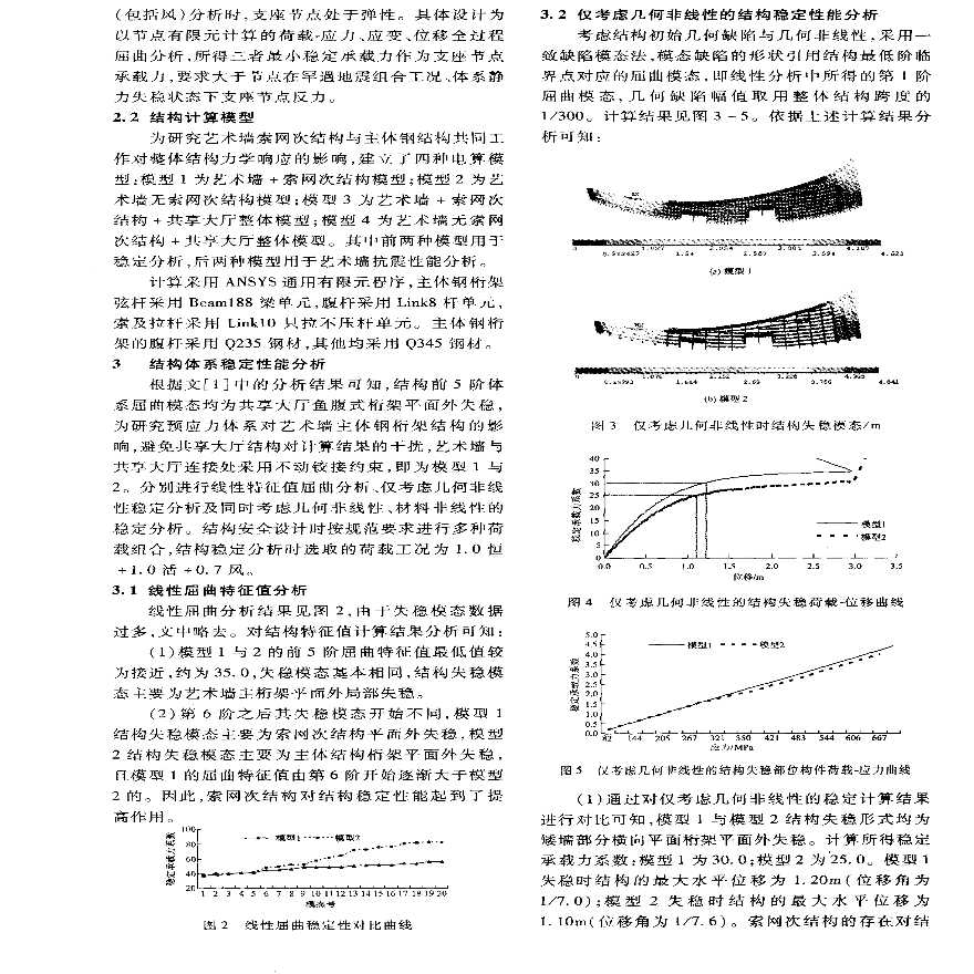 河南艺术中心艺术墙单层索网-钢结构基于性能的设计研究-图二