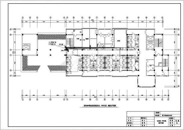 北京某甲级医院4层呼吸病房全套电气CAD设计图纸-图一