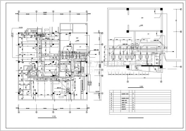 西安市某中医院7层门诊医务楼给排水施工设计CAD图纸-图二