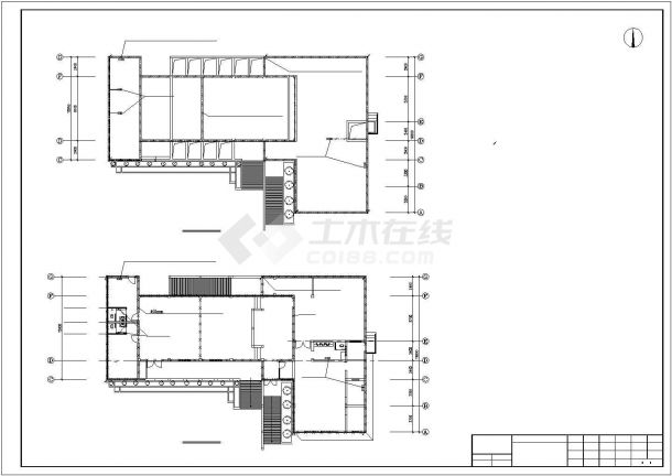南京市某综合医院单层殡仪馆全套电气施工设计CAD图纸-图二
