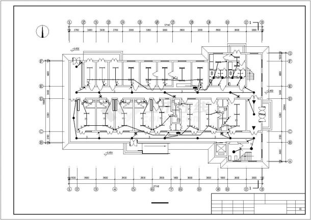 上海某综合医院1900平米2层传染病门诊楼电气施工设计CAD图纸-图一