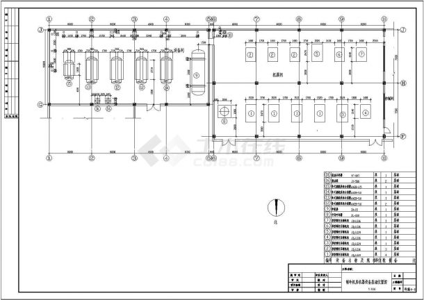 氨制冷机房施工图，CAD2010，T8-图二