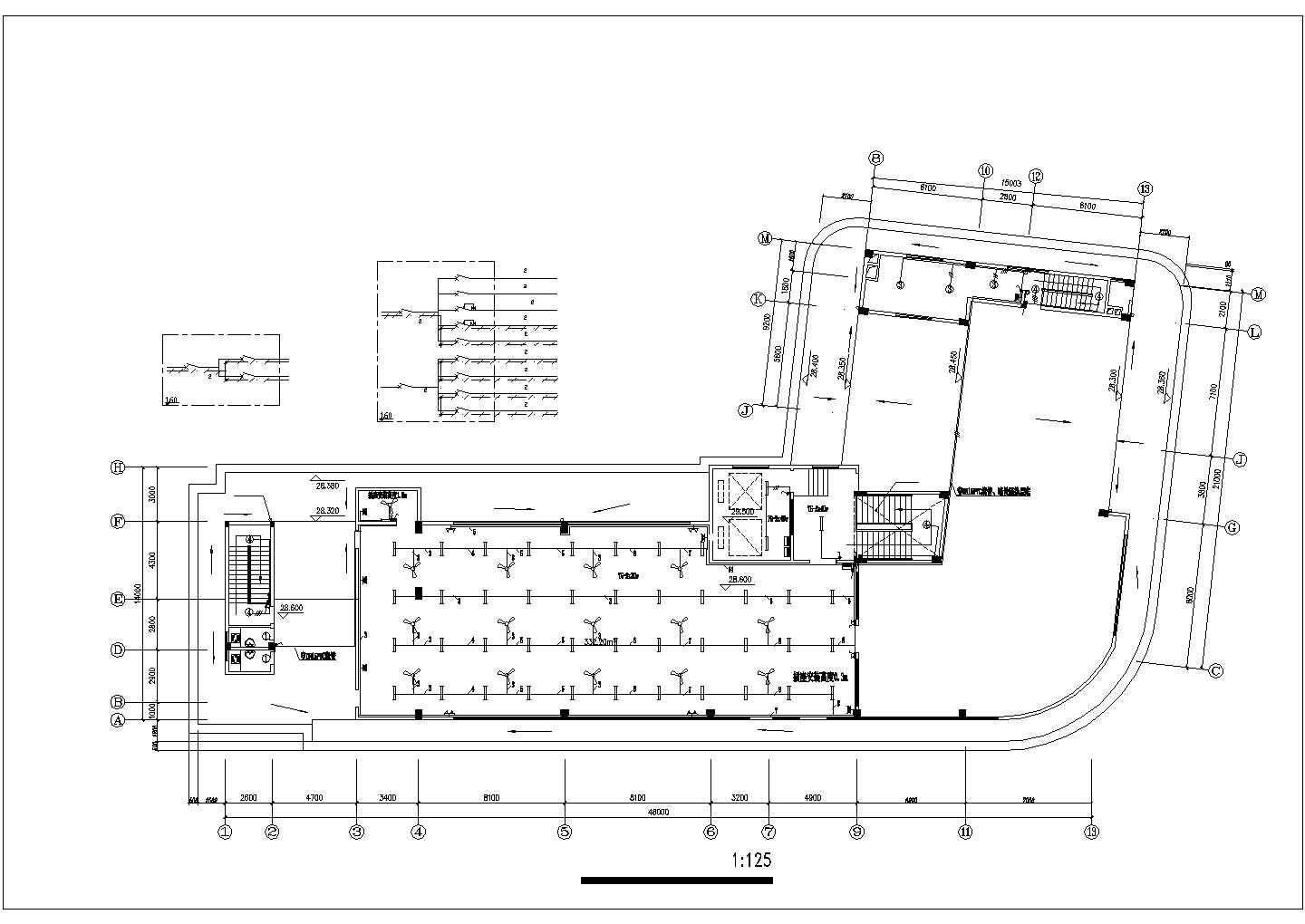 徐州某9层L型附属医院住院综合楼全套电气施工设计CAD图纸