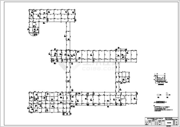 某高校教学楼结构方案设计CAD图-图二