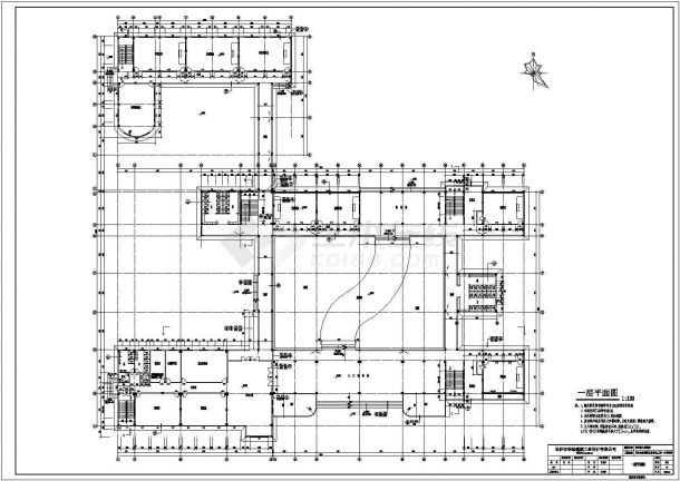 某高校教学楼建筑方案设计CAD图-图二