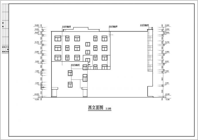 唐山市某经济开发区总建筑面积3200多平米营宿楼建筑设计全套施工图（含施工注意事项、总平面图）_图1