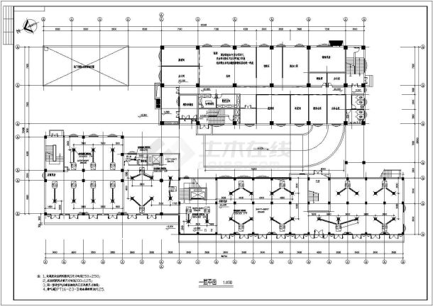 某多层娱乐城中央空调设计cad全套施工图（含设计说明）-图二