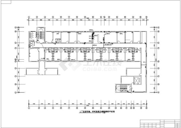 深圳某综合医院5层J型病房楼全套电气施工设计CAD图纸-图一