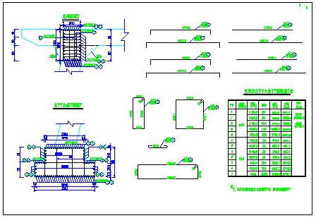 某棚洞托梁及左侧扩大基础配筋CAD详细设计图