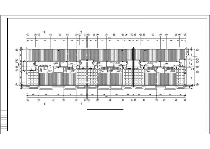 重庆市某小区2800平米五层框混结构商住楼建筑设计CAD图纸（底层商铺）_图1