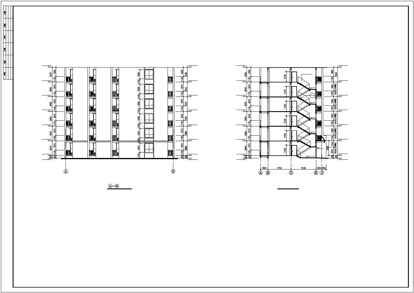沈阳市某现代化小区3000平米6层砖混结构住宅楼建筑设计CAD图纸