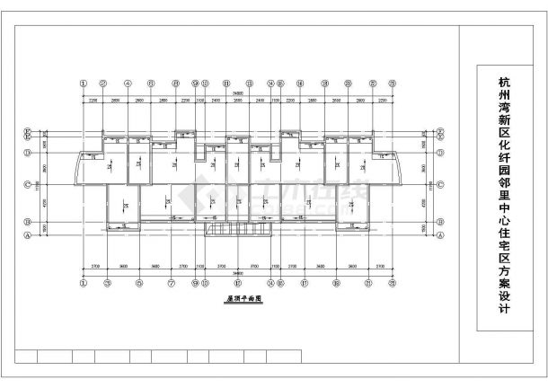两套2500平米五层砖混结构住宅楼建筑设计CAD图纸（不含车库层）-图二