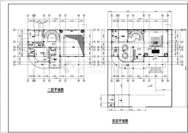 证大满庭芳三层小别墅整体施工设计CAD图纸方案-图二