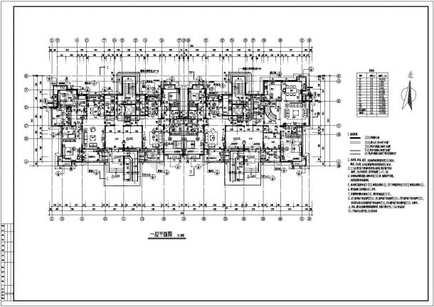 海虞镇国际花园别墅全套施工设计CAD图纸-图二