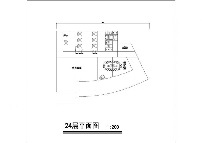 武汉市某商业街4层框剪结构底商写字楼建筑设计CAD图纸_图1