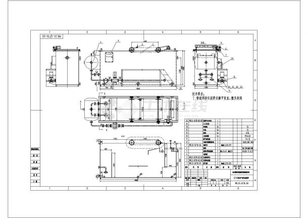 10吨每小时组合气浮CAD建筑设计施工图-图一