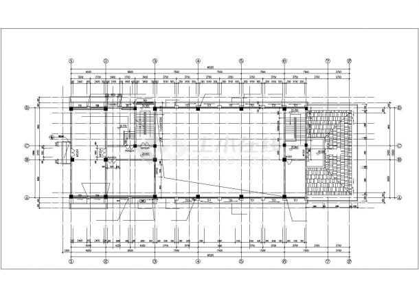 上海嘉定区某市政单位8层框架结构办公楼建筑设计CAD图纸-图二