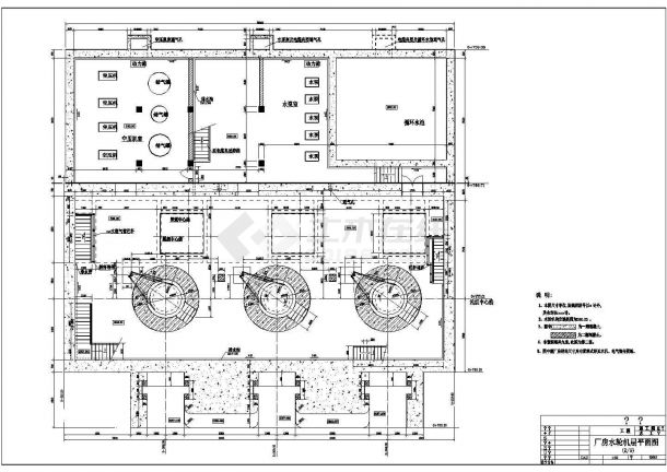 某电站厂房结构及尾水管钢筋厂房尾水管钢筋及结果cad详细设计施工图-图一