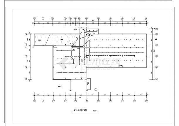 杭州威尼斯水城小区地下车库全套电气施工设计cad图-图一