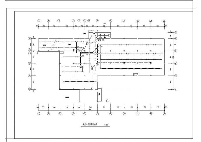 杭州威尼斯水城小区地下车库全套电气施工设计cad图_图1