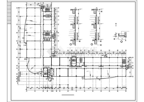 武汉市某17层L型底商框架结构办公楼建筑设计CAD图纸-图一
