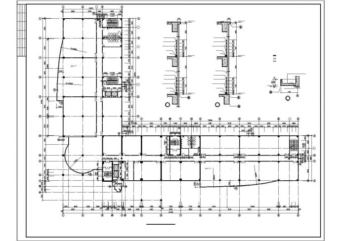 武汉市某17层L型底商框架结构办公楼建筑设计CAD图纸_图1