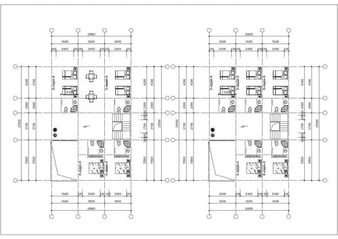 670平米4层砖混结构简约型旅馆建筑设计CAD图纸（含夹层）_图1