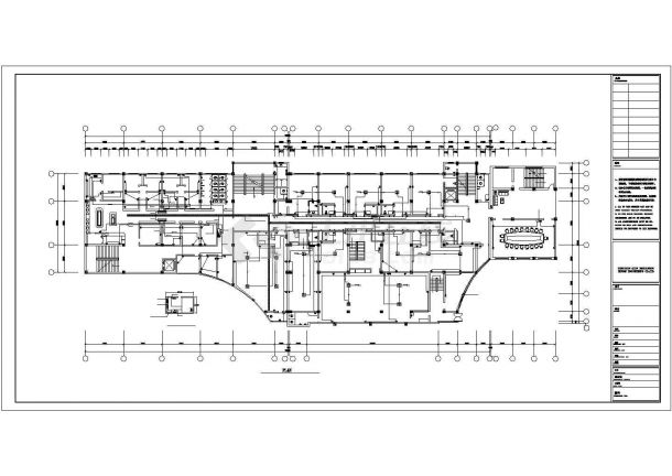舟山市某临街五层框架结构商务酒店全套电气施工设计CAD图纸-图一