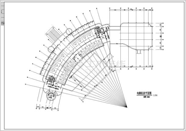 1.6万平米7层框架结构商务大酒店建筑设计CAD图纸（含阁楼层）-图二