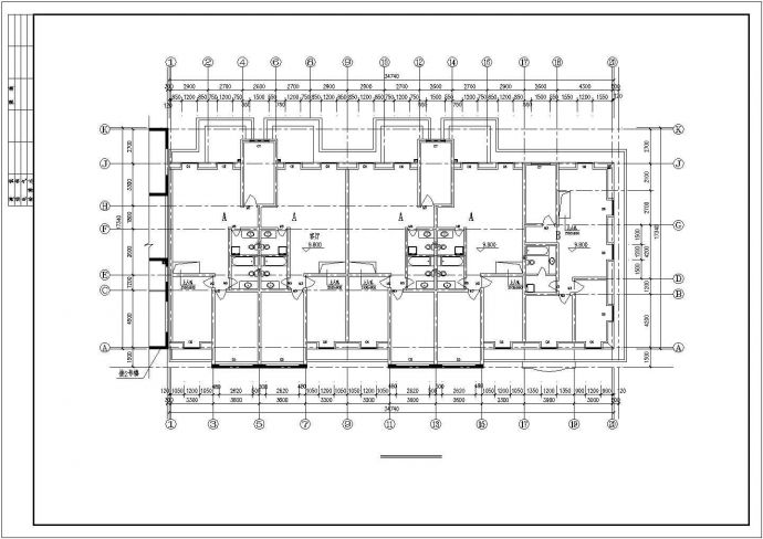 某市福海景苑住宅小区装修全套平面cad设计图纸_图1