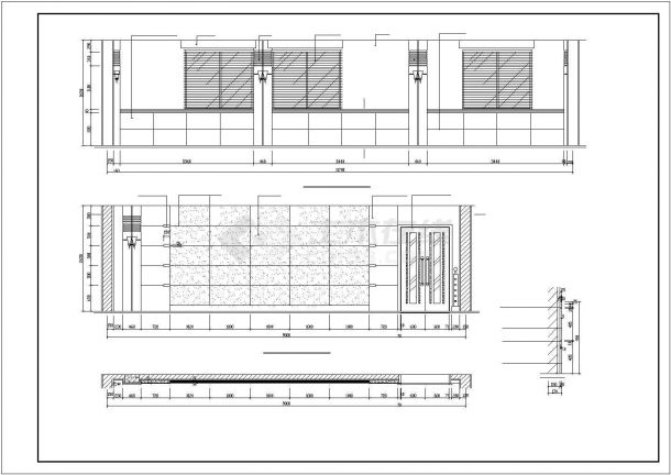 榆林市某商业街8600平米四层框架结构商务酒店装修施工设计CAD图纸-图一