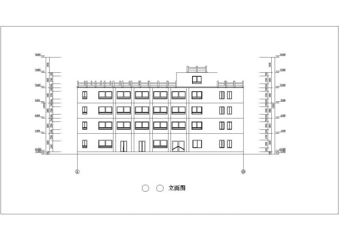 长沙市某商业街3100平米四层框架结构商务大酒店建筑设计CAD图纸_图1