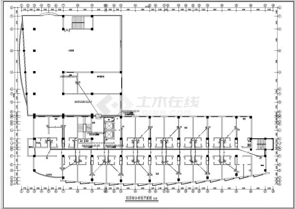 [施工图]社区八层大楼综合布线系统CAD建筑设计施工图-图一