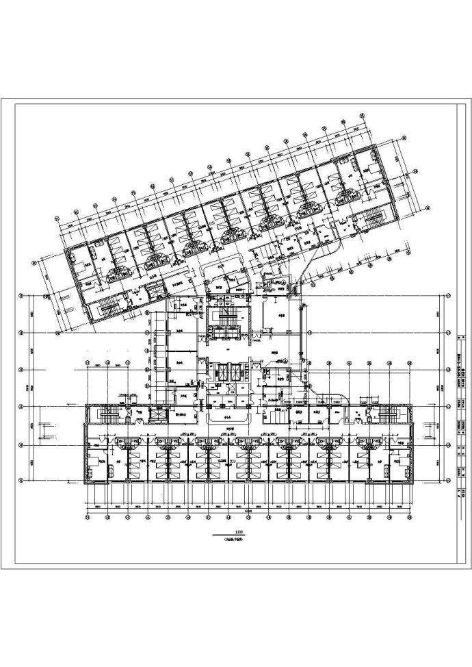 保定市第一中心医院设计cad建筑平面施工图_图1