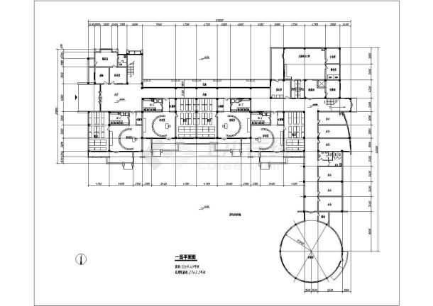 某四层幼儿园方案设计cad施工图-图一