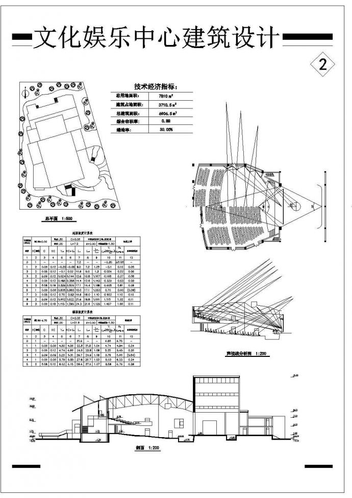 文娱中心_文化娱乐中心设计方案CAD图_图1