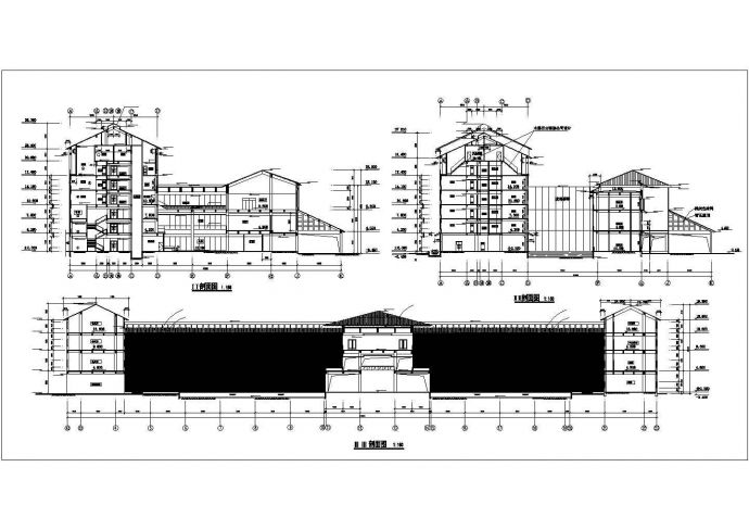 长沙市某1.5万平米4层框架结构星级酒店建筑设计CAD图纸_图1