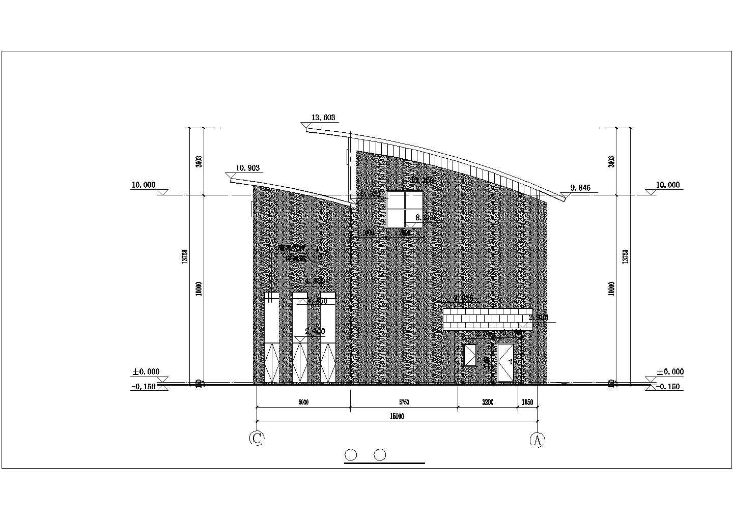 湖州某农场300平米单层钢结构烘干厂房全套建筑设计CAD图纸