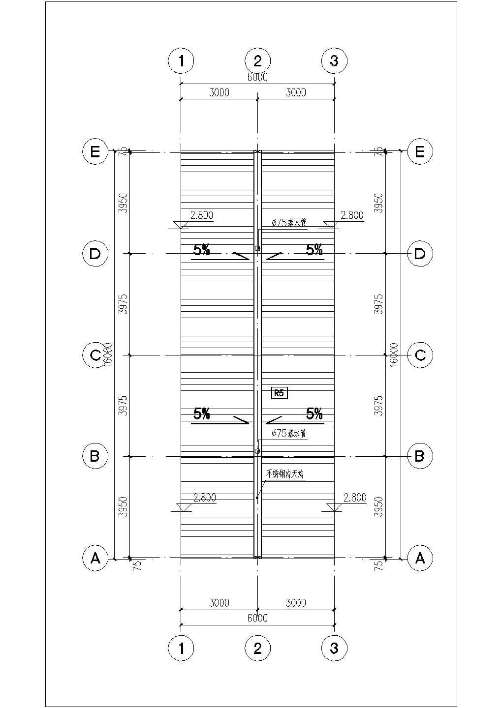 徐州某中学占地92平米钢结构自行车停车棚建筑设计CAD图纸