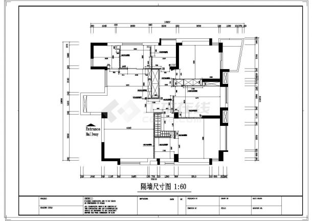 北上海建材装饰城家装施工设计CAD图纸-图二