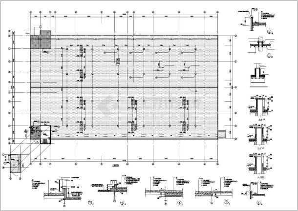 永安市某工厂4500平米2层钢结构厂房结构设计CAD图纸-图二