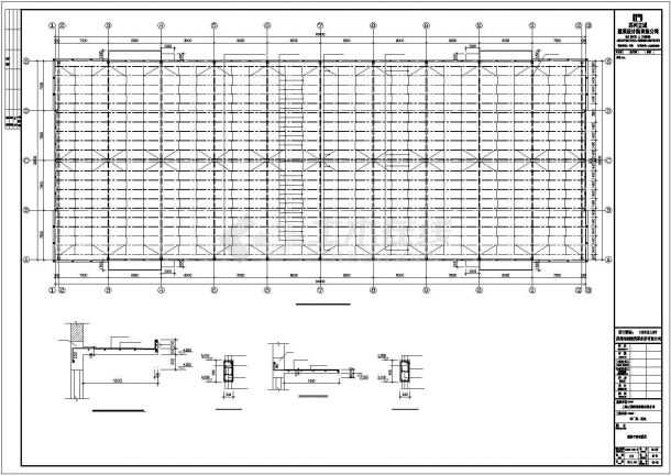 芜湖市某工厂1.2万平米单层钢结构厂房结构设计CAD图纸-图二